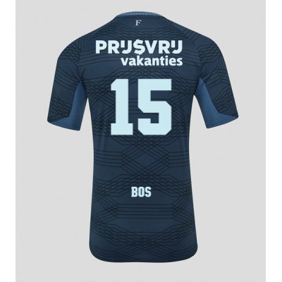 Moški Nogometni dresi Feyenoord Jordan Bos #15 Gostujoči 2025-26 Kratek Rokav Moški Nogometni dresi Feyenoord Jordan Bos #15 Gostujoči 2025-26 Kratek Rokav